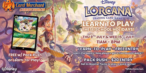 Card Merchant Christchurch - Disney Lorcana School Holidays Learn-to-Play & Pack Rush!