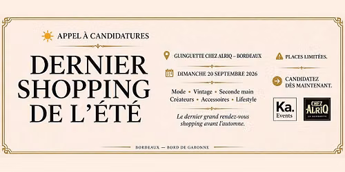 DERNIER SHOPPING DE L\u2019\u00c9T\u00c9 \ud83c\udf42 \u00e0 la Guinguette chez Alriq