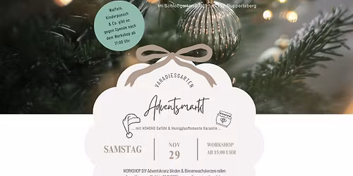 Adventsmarkt - mit HOHOHO Gef\u00fchl & HonigglasMomente Garantie