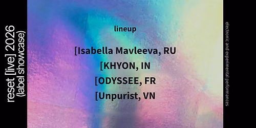 Reset Live 2026 Label Showcase October Edition