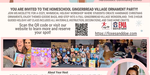 Gingerbread Village Ornament Party