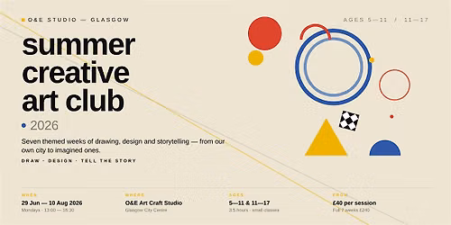 Summer CAMPS Art Club 2026 | Weekly Art & Design Workshops for Ages 5\u201317