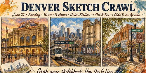 Denver Sketch Crawl (via Train) 