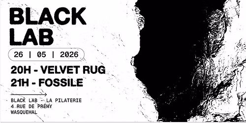 Concert Rock FOSSILE [Rock Alternatif] + VELVET RUG [Cover Rock  60-80's] - THE BLACK LAB, Wasquehal