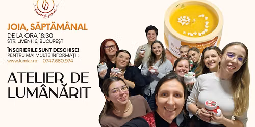 Atelier de turnat lum\u00e2n\u0103ri parfumate naturale | Candle workshop