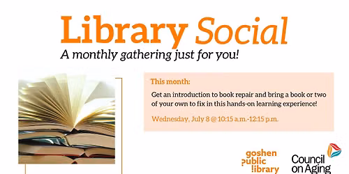 Library Social: Book Repair Caf\u00e9