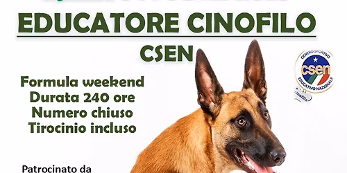 CORSO EDUCATORE CINOFILO CSEN