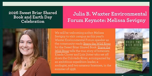 Waxter Environmental Forum Keynote: Melissa Sevigny