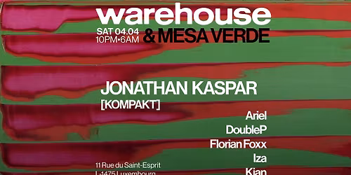 Mesa Verde & Warehouse Recordz presents Jonathan Kaspar