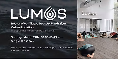 Restorative Pilates Pop-Up Fundraiser: Lumos x Fitness Chemist