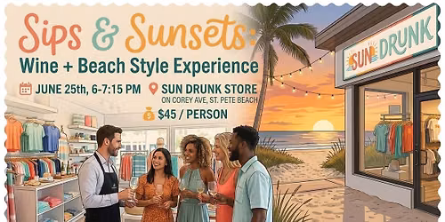 Sips & Sunsets: Wine + Beach Style Experience