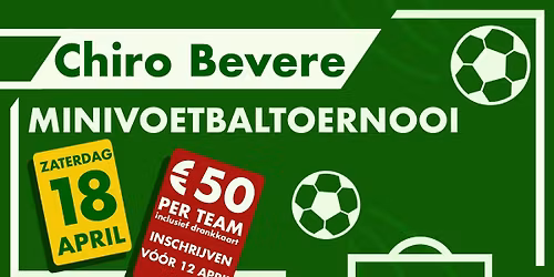 Minivoetbaltoernooi Chiro Bevere 2026