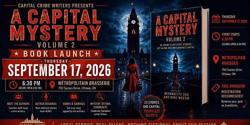 A Capital Mystery Volume 2 \u2013 Book Launch