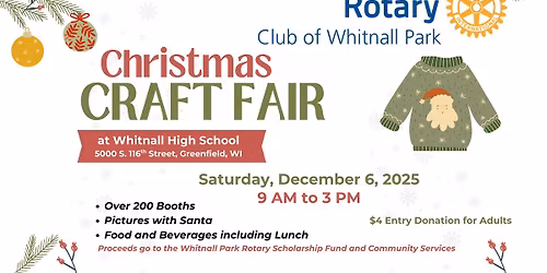 Whitnall Park Rotary Club Christmas Craft Fair