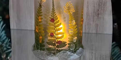 Art in Action: Pressed Flower Candle Holder