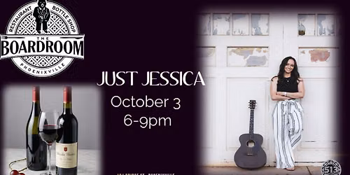 Live music on the patio at The Boardroom with Just Jessica! 