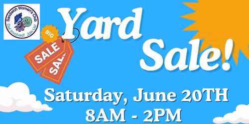 Summer Yard Sale, Saturday, June 20, 8am-2pm