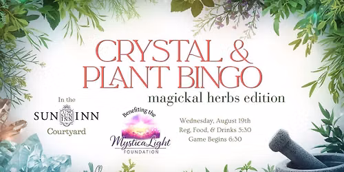 Crystal & Plant Bingo - @The Sun Inn - August - Bringing FREE Reiki to Cancer patients