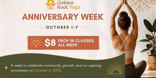 Anniversary Week - $8 Drop In Classes