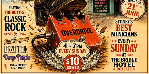 OVERDRIVE - NEW SUNDAY RESIDENCY!