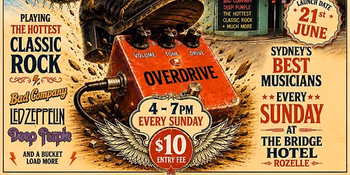 OVERDRIVE - NEW SUNDAY RESIDENCY!