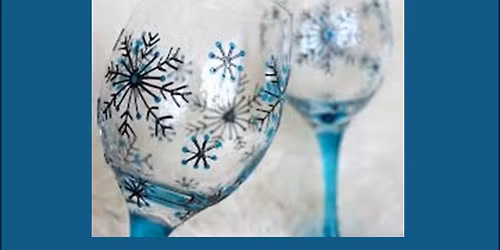 Wine Glass Painting - Trees\/Snowflakes
