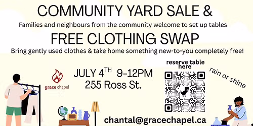 Community Yard sale and Clothing swap