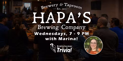 Brainstormer Trivia\u00ae at Hapa's Brewing Company in San Carlos!