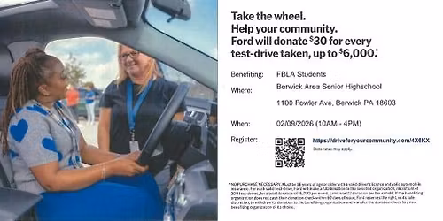 Drive For Your Community Event | Support Berwick FBLA