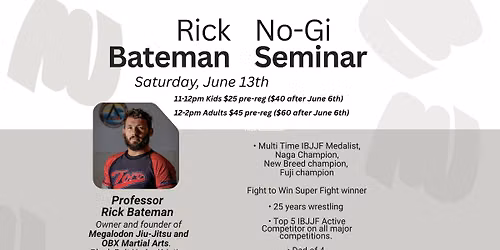 Professor Rick Bateman No-Gi Seminar 2026