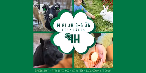 Mini 4H 3-6 \u00e5r p\u00e5 Eolsh\u00e4lls 4H i H\u00e4gersten