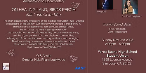 On Healing Land, Birds Perch Film Screening & Music