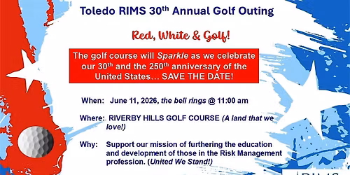 Swing Into 30 Years with Toledo RIMS!