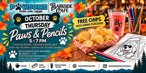 Paws & Pencils Thursdays at Barkside Cafe