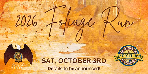 9th Annual American Legion Riders Foliage Run