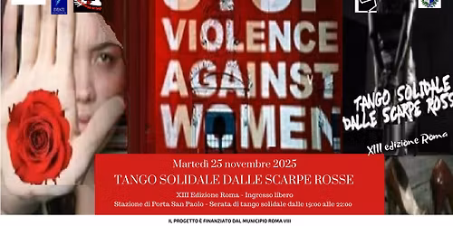 TANGO SOLIDALE DALLE SCARPE ROSSE XIII Ed. 2025 Stazione di Porta S. Paolo Roma 
