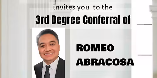 3rd Degree Conferral of Bro Romeo Abracosa