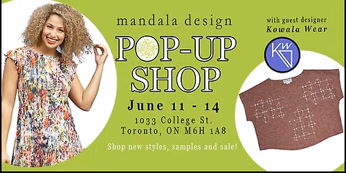 Mandala Design Pop-Up (With Guest Designer Kowala Wear)