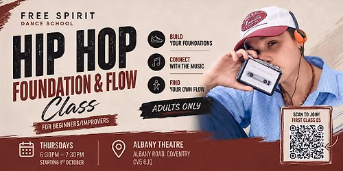 Adult Hip Hop Foundation & Flow dance class for Beginners & improvers