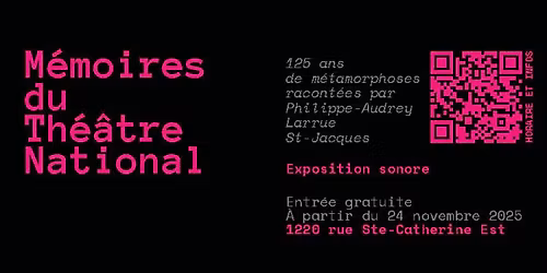 M\u00c9MOIRE DU TH\u00c9\u00c2TRE NATIONAL - Exposition sonore 125i\u00e8me anniversaire 