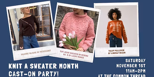 \ud83e\uddf6 Cast-On Party: National Knit (and Crochet!) a Sweater Month