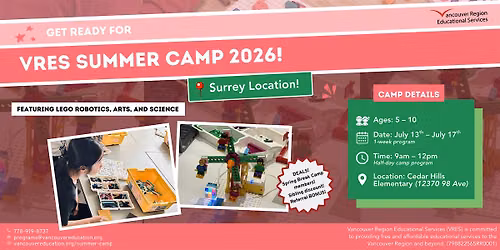 LEGO STEAM Summer Camp 2026 (Surrey Location)