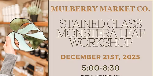 Stained Glass Monstera Leaf Workshop