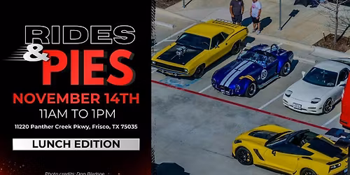 Rides & Pies - November - LUNCH EDITION