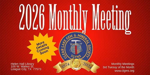 July 2026 CLGMS Monthly Meeting - SPEAKER TO BE ANNOUNCED SOON