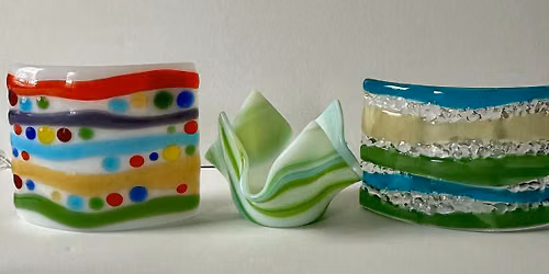 Fused Glass Candle Holder craft workshop in Montgomery County, Md.