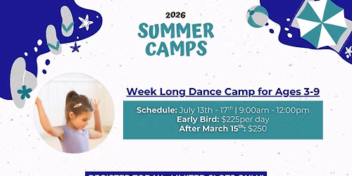 Dance Through the Seasons - Week-Long Dance Camp for ages 3-9