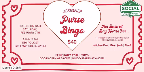 Purse Bingo at The Barn