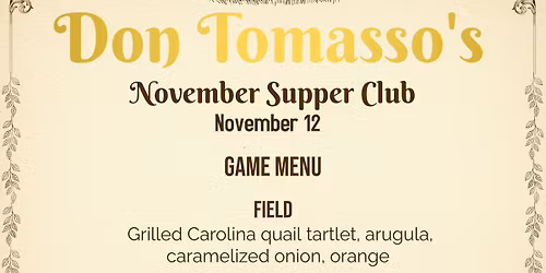 November Supper Club