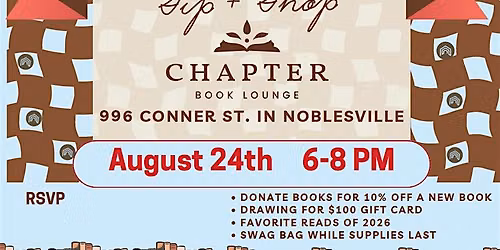 Sip & Shop @ Chapter Book Lounge